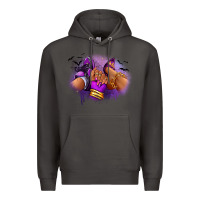 Smoke Halloween sneaker and heel afro woman Premium Hoodie - RanaPortraitStore