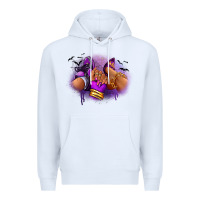 White Halloween sneaker and heel afro woman Premium Hoodie - RanaPortraitStore