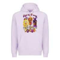 Lilac Hocus pocus i need coffee to focus Premium Hoodie - RanaPortraitStore