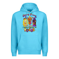 Ocean Blue Hocus pocus i need coffee to focus Premium Hoodie - RanaPortraitStore