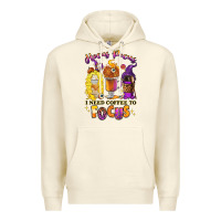 Sandshell Hocus pocus i need coffee to focus Premium Hoodie - RanaPortraitStore