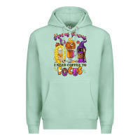 Seafoam Hocus pocus i need coffee to focus Premium Hoodie - RanaPortraitStore