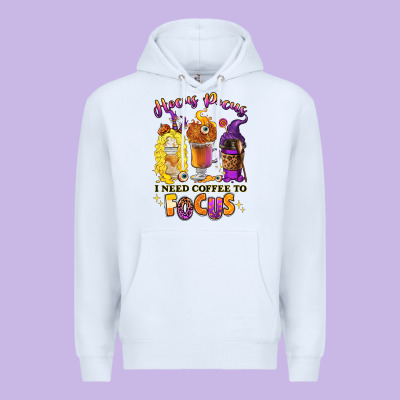 Premium Hoodie Hocus pocus i need coffee to focus