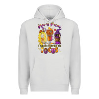 Dove Grey Hocus pocus i need coffee to focus Premium Hoodie - RanaPortraitStore