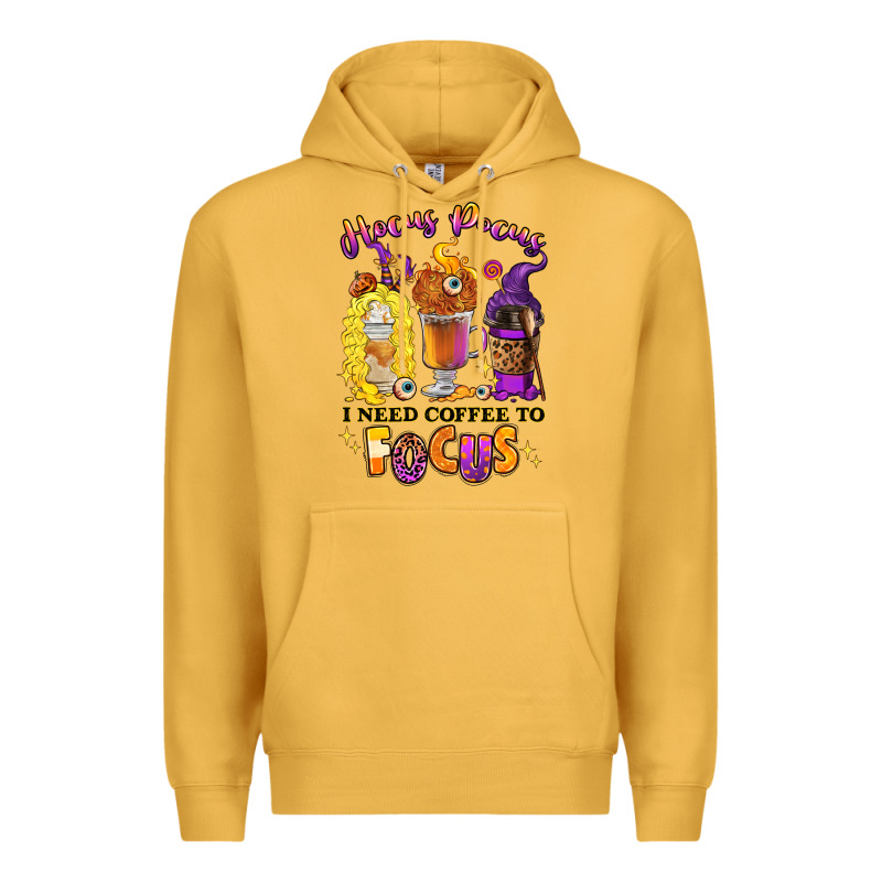 Hocus Pocus I Need Coffee To Focus Premium Hoodie by RanaPortraitStore | Teevron