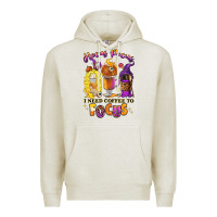 Oatmeal Heather Hocus pocus i need coffee to focus Premium Hoodie - RanaPortraitStore