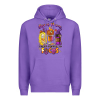 Purple Hocus pocus i need coffee to focus Premium Hoodie - RanaPortraitStore