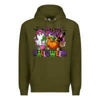 Army Green Happy Halloween Premium Hoodie - RanaPortraitStore