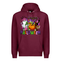 Burgundy Happy Halloween Premium Hoodie - RanaPortraitStore