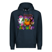 Navy Happy Halloween Premium Hoodie - RanaPortraitStore