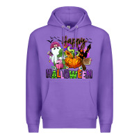 Purple Happy Halloween Premium Hoodie - RanaPortraitStore