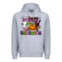 Heather Grey Happy Halloween Premium Hoodie - RanaPortraitStore