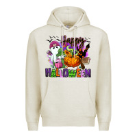 Oatmeal Heather Happy Halloween Premium Hoodie - RanaPortraitStore