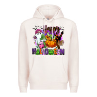 Pale Pink Happy Halloween Premium Hoodie - RanaPortraitStore