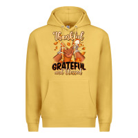 Antique Gold Thankful grateful and Blessed black boy sneakers Premium Hoodie - RanaPortraitStore