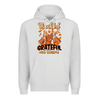Dove Grey Thankful grateful and Blessed black boy sneakers Premium Hoodie - RanaPortraitStore