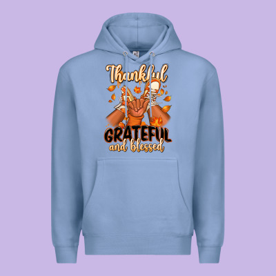 Premium Hoodie Thankful grateful and Blessed black boy sneakers