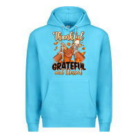 Ocean Blue Thankful grateful and Blessed black boy sneakers Premium Hoodie - RanaPortraitStore