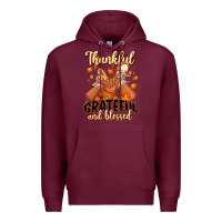 Burgundy Thankful grateful and Blessed black baby girl Premium Hoodie - RanaPortraitStore