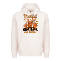Pale Pink Thankful grateful and Blessed black baby girl Premium Hoodie - RanaPortraitStore