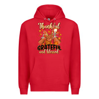 Red Thankful grateful and Blessed black baby girl Premium Hoodie - RanaPortraitStore