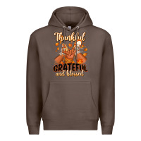 Coffee Thankful grateful and Blessed black baby girl Premium Hoodie - RanaPortraitStore