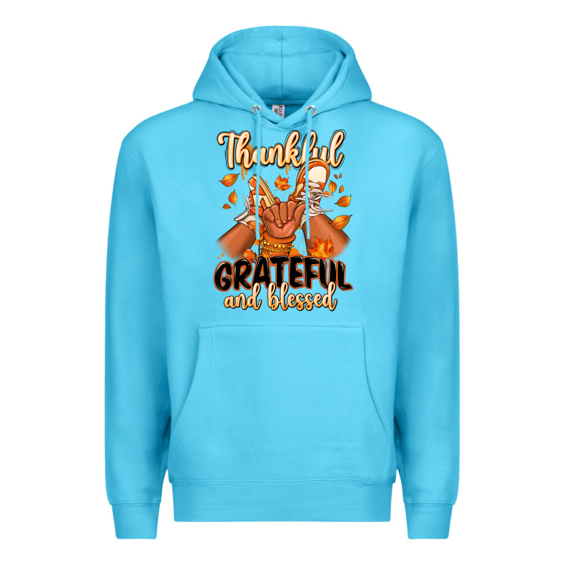 Thankful Grateful And Blessed Black Baby Girl Premium Hoodie by RanaPortraitStore | Teevron