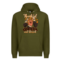Army Green Thankful grateful and Blessed black man sneakers Premium Hoodie - RanaPortraitStore