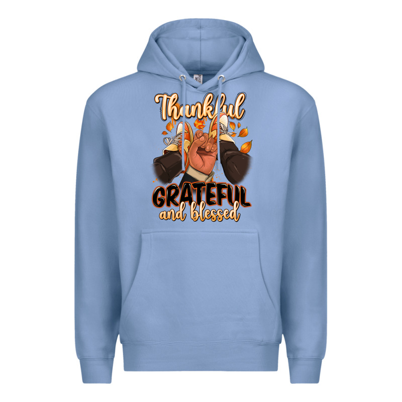 Thankful Grateful And Blessed Black Man Sneakers Premium Hoodie by RanaPortraitStore | Teevron