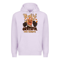 Lilac Thankful grateful and Blessed black man sneakers Premium Hoodie - RanaPortraitStore