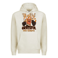 Oatmeal Heather Thankful grateful and Blessed black man sneakers Premium Hoodie - RanaPortraitStore
