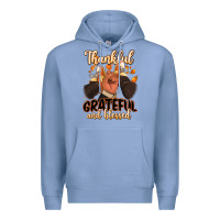 Colony Blue Thankful grateful and Blessed black man sneakers Premium Hoodie - RanaPortraitStore