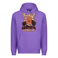 Purple Thankful grateful and Blessed black man sneakers Premium Hoodie - RanaPortraitStore