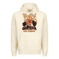 Sandshell Thankful grateful and Blessed black man sneakers Premium Hoodie - RanaPortraitStore