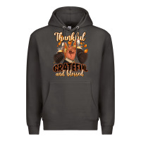 Smoke Thankful grateful and Blessed black man sneakers Premium Hoodie - RanaPortraitStore