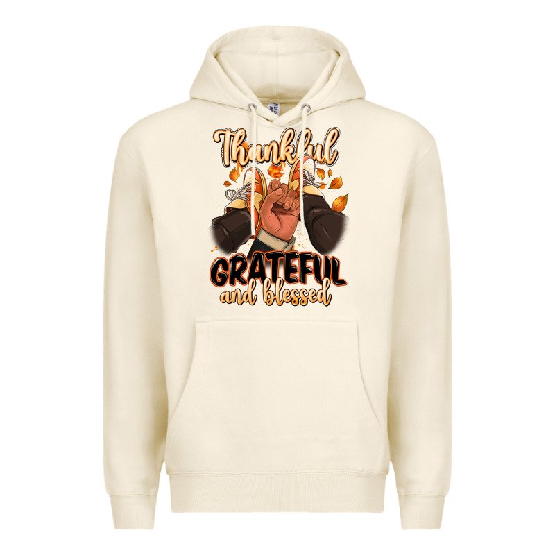 Thankful Grateful And Blessed Black Man Sneakers Premium Hoodie by RanaPortraitStore | Teevron