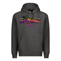 Charcoal Heather Senior 2023 Halloween Premium Hoodie - RanaPortraitStore