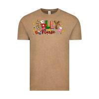 Vintage Coffee Christmas jolly nurse Vintage Tee - Artiststas