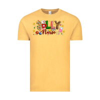 Vintage Mustard Christmas jolly nurse Vintage Tee - Artiststas