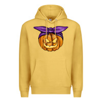 Antique Gold Jack O' Lantern Halloween Pumpkin Premium Hoodie - RanaPortraitStore