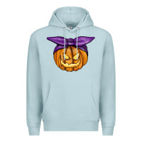 Blue Mist Jack O' Lantern Halloween Pumpkin Premium Hoodie - RanaPortraitStore