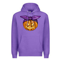 Purple Jack O' Lantern Halloween Pumpkin Premium Hoodie - RanaPortraitStore