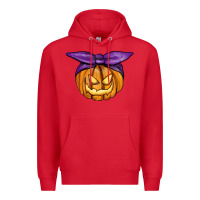 Red Jack O' Lantern Halloween Pumpkin Premium Hoodie - RanaPortraitStore