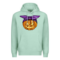 Seafoam Jack O' Lantern Halloween Pumpkin Premium Hoodie - RanaPortraitStore