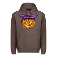 Coffee Jack O' Lantern Halloween Pumpkin Premium Hoodie - RanaPortraitStore