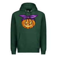 Sports Green Jack O' Lantern Halloween Pumpkin Premium Hoodie - RanaPortraitStore
