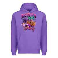 Purple Sorta sweet sorta spooky sneaker and heel afro wom Premium Hoodie - RanaPortraitStore