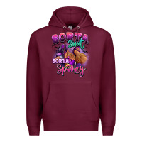 Burgundy Sorta sweet sorta spooky sneaker and heel afro wom Premium Hoodie - RanaPortraitStore
