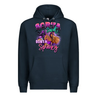 Navy Sorta sweet sorta spooky sneaker and heel afro wom Premium Hoodie - RanaPortraitStore