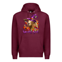 Burgundy Spooky Goat Premium Hoodie - RanaPortraitStore
